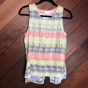 Parker Silk Blouse Size Small Open Back